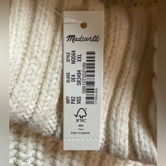 Madewell Wide Rib Turtleneck Sweater NWT Size XXL N0064 - Picture 10 of 12